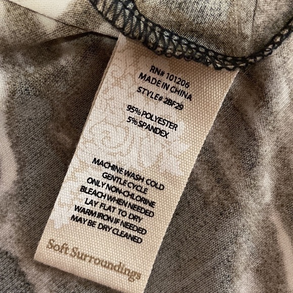 Soft Surroundings Extravaganza Animal Print Uneven Hem Handkerchief Dress Beach - Picture 7 of 16